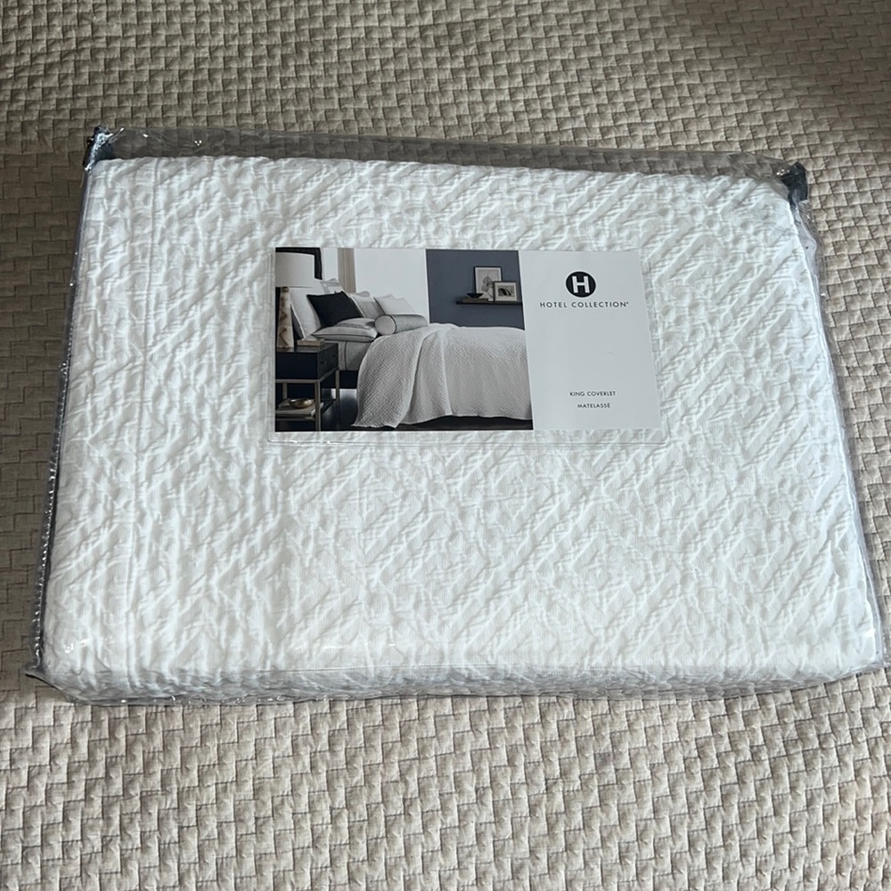 Hotel Collection King Coverlet. NWT!